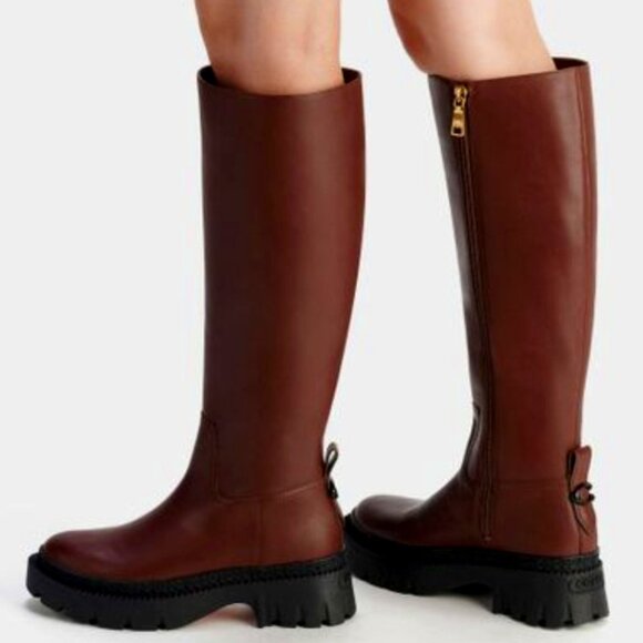 Coach Tall Brown Boots "EUC" - Picture 1 of 15